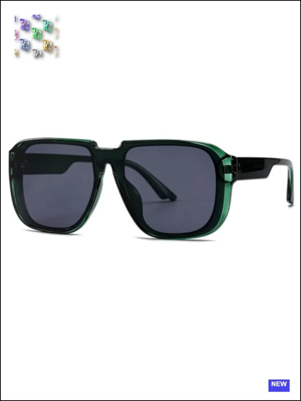 Oversized 90s Square Sunglasses UV400 Protection Vintage Trendy Shades Men Women